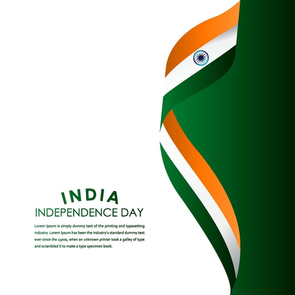 gelukkige india onafhankelijkheidsdag viering vector sjabloon ontwerp illustratie