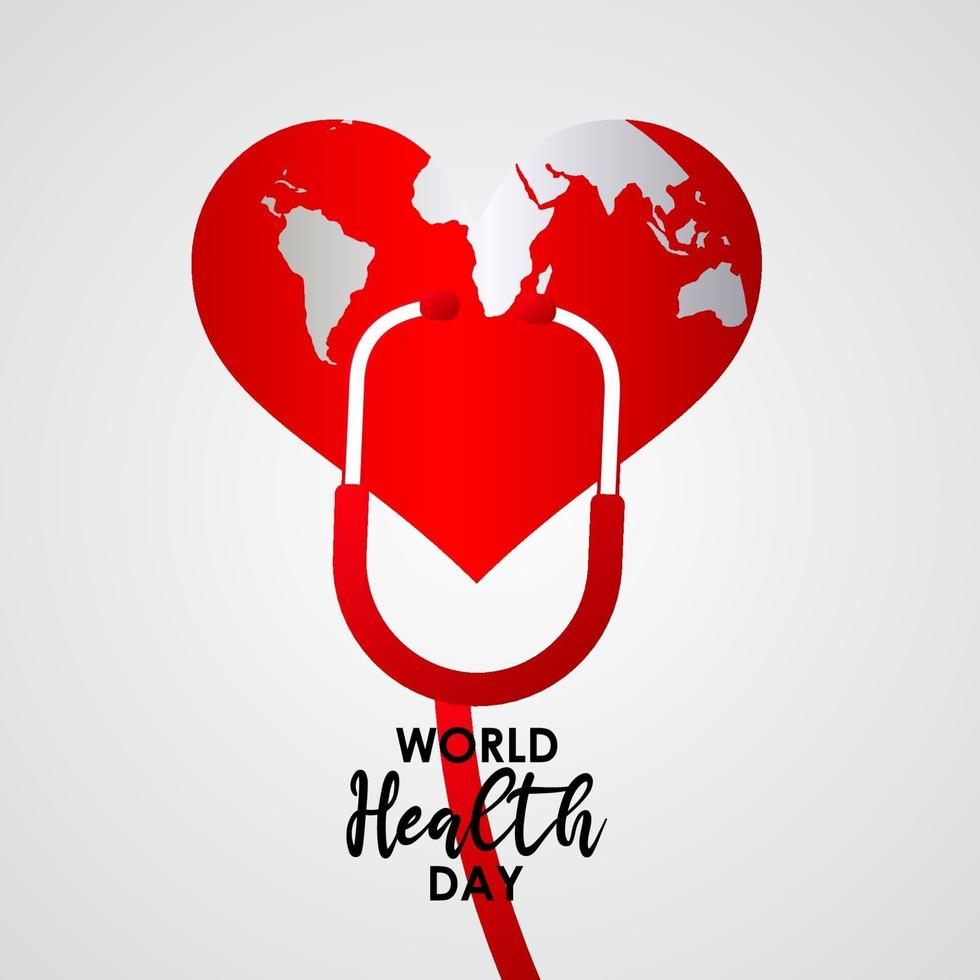 Wereldgezondheidsdag viering vector sjabloon ontwerp illustratie