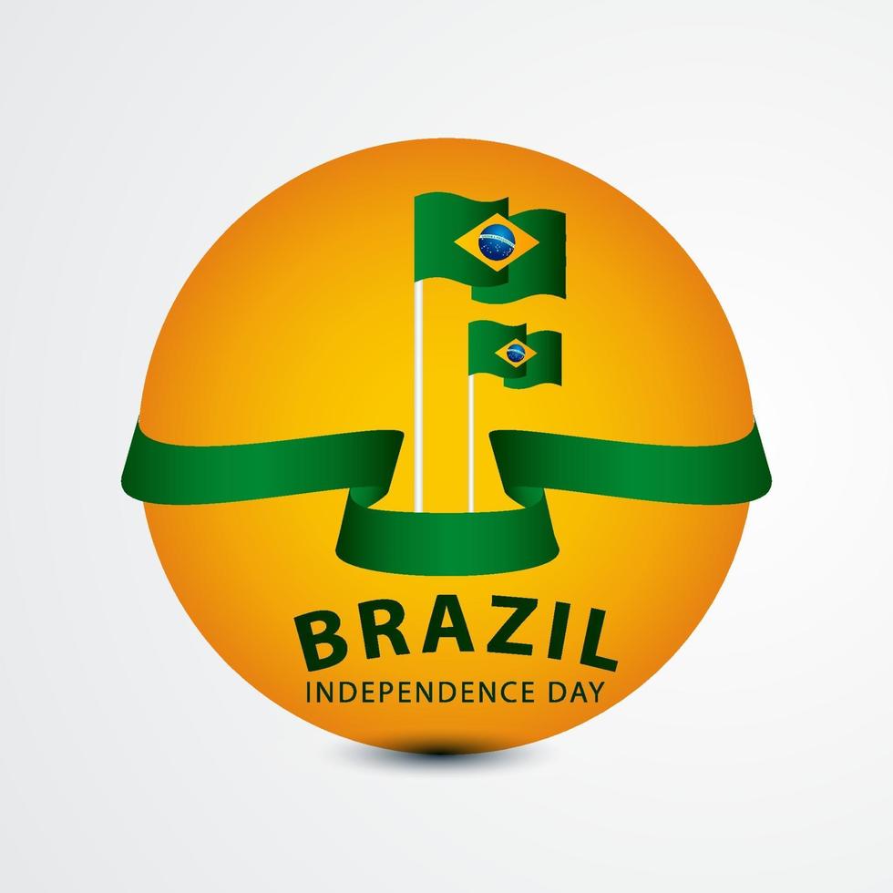 gelukkige dag van de onafhankelijkheid van Brazilië viering vector sjabloon ontwerp illustratie