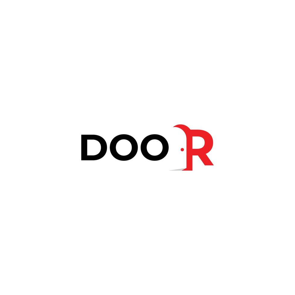 deur tekst modern logo icoon ontwerp. vector grafisch ontwerp sjabloon element.