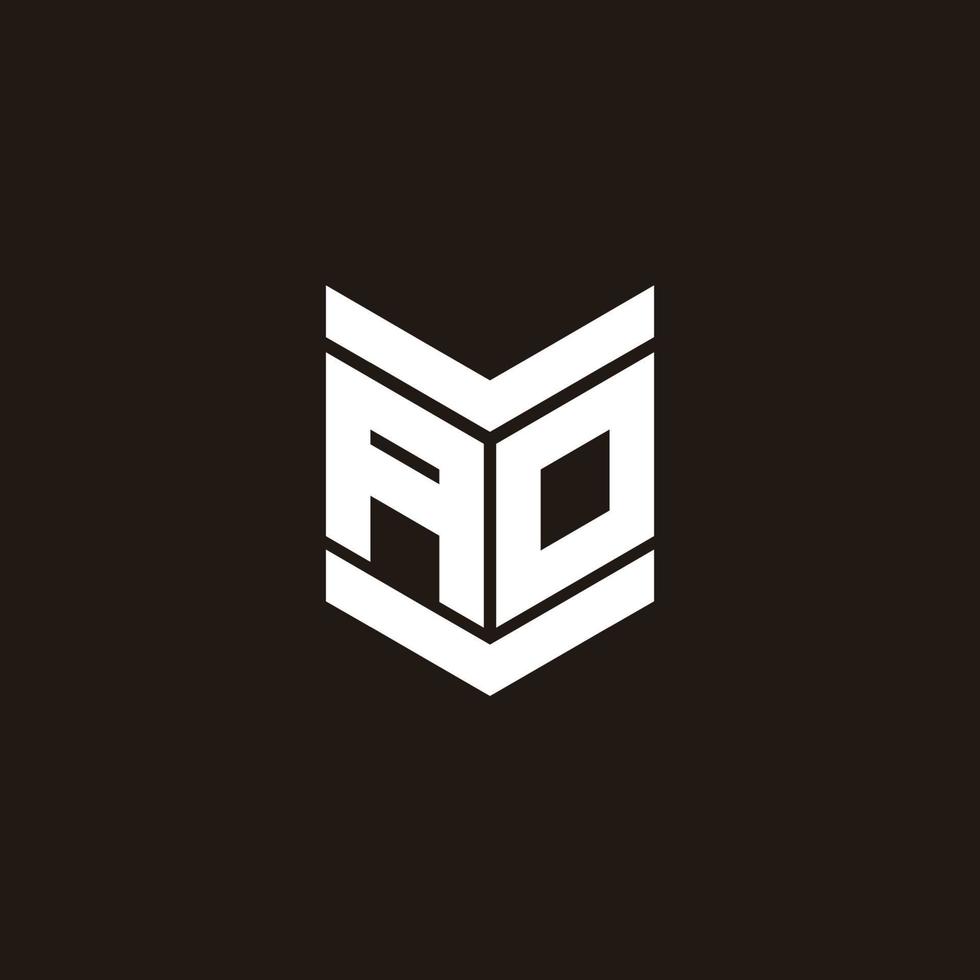 logo alfabet monogram met embleem stijl vector