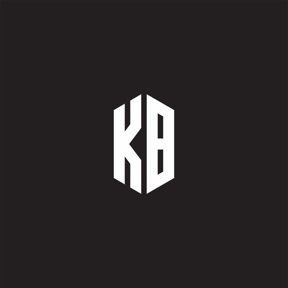 kb logo monogram met zeshoek vorm stijl ontwerp sjabloon vector
