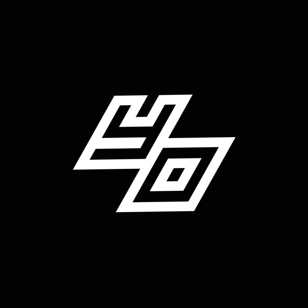 yo logo monogram met omhoog naar naar beneden stijl negatief ruimte ontwerp sjabloon vector