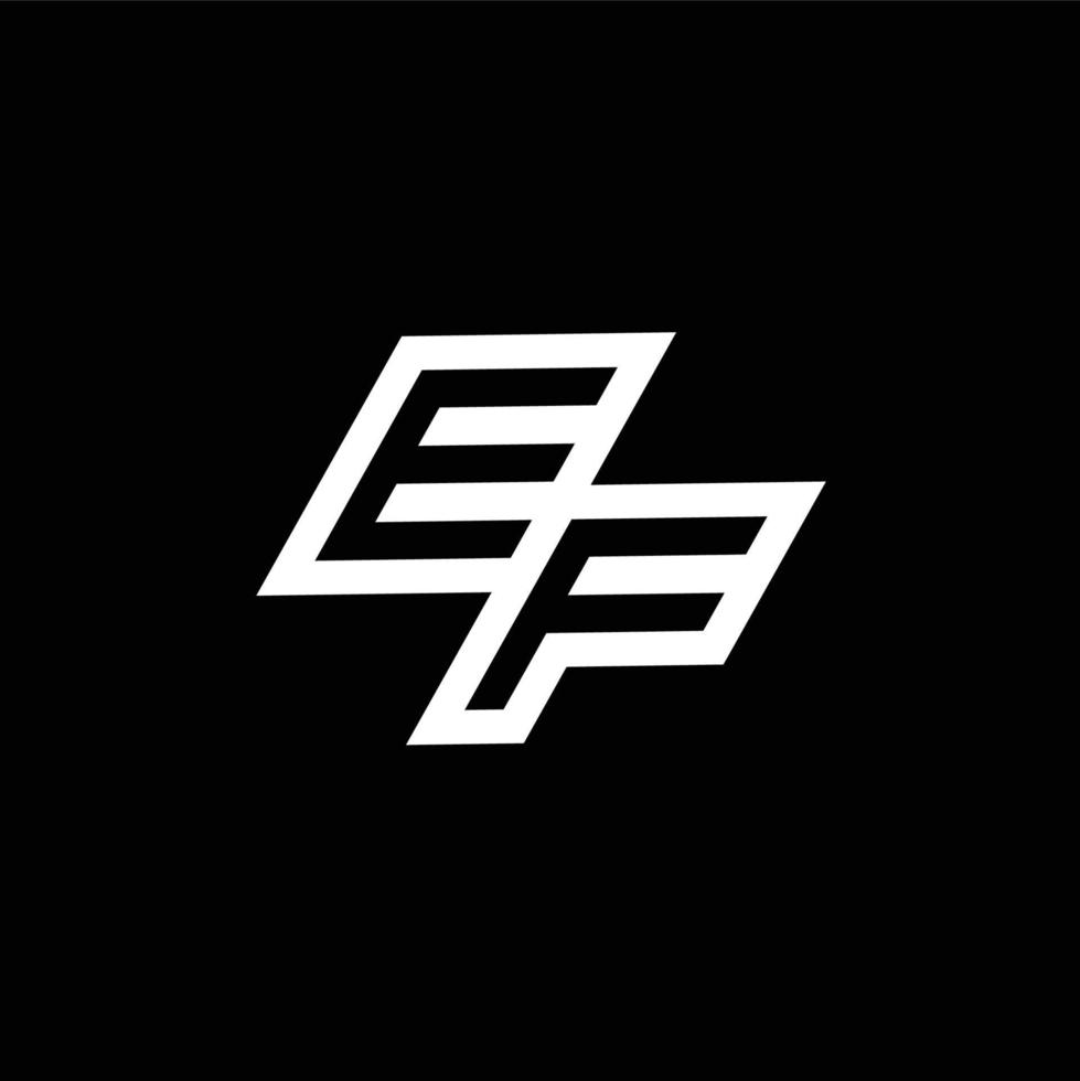 ef logo monogram met omhoog naar naar beneden stijl negatief ruimte ontwerp sjabloon vector
