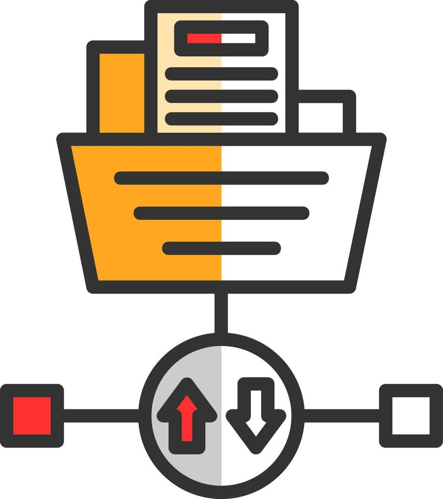 het dossier overdracht protocol vector icoon ontwerp