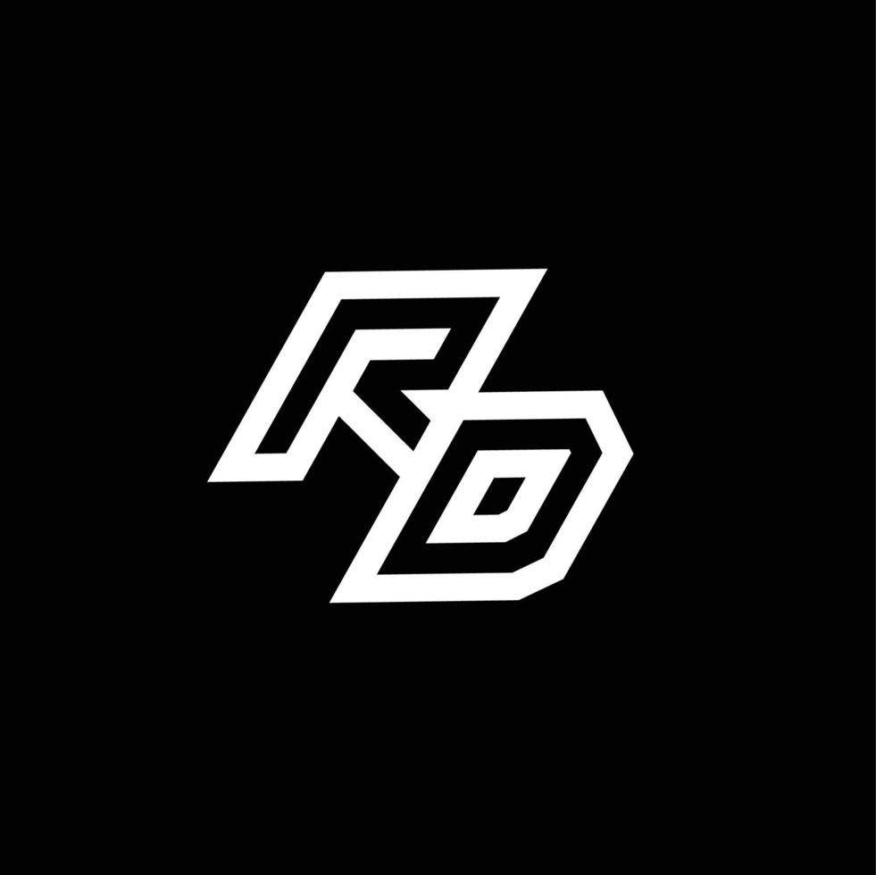 rd logo monogram met omhoog naar naar beneden stijl negatief ruimte ontwerp sjabloon vector