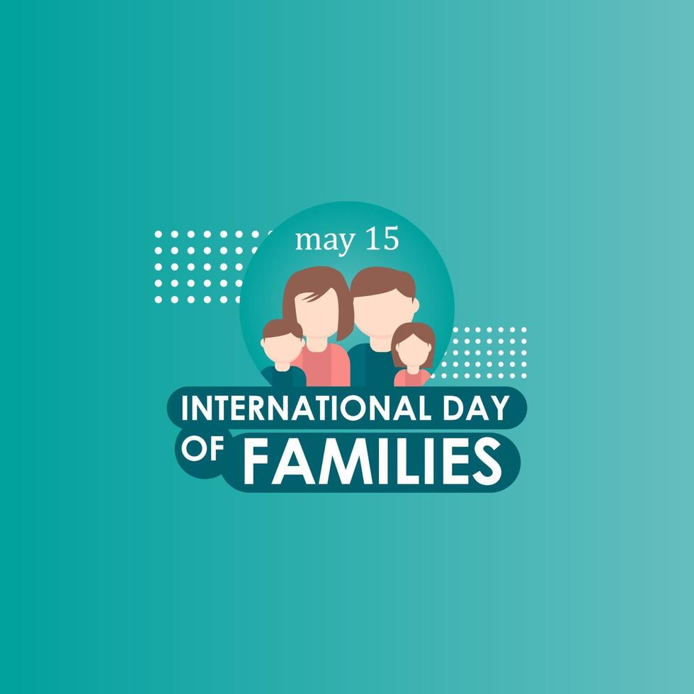 gelukkige internationale dag van gezinnen logo vector sjabloon ontwerp illustratie