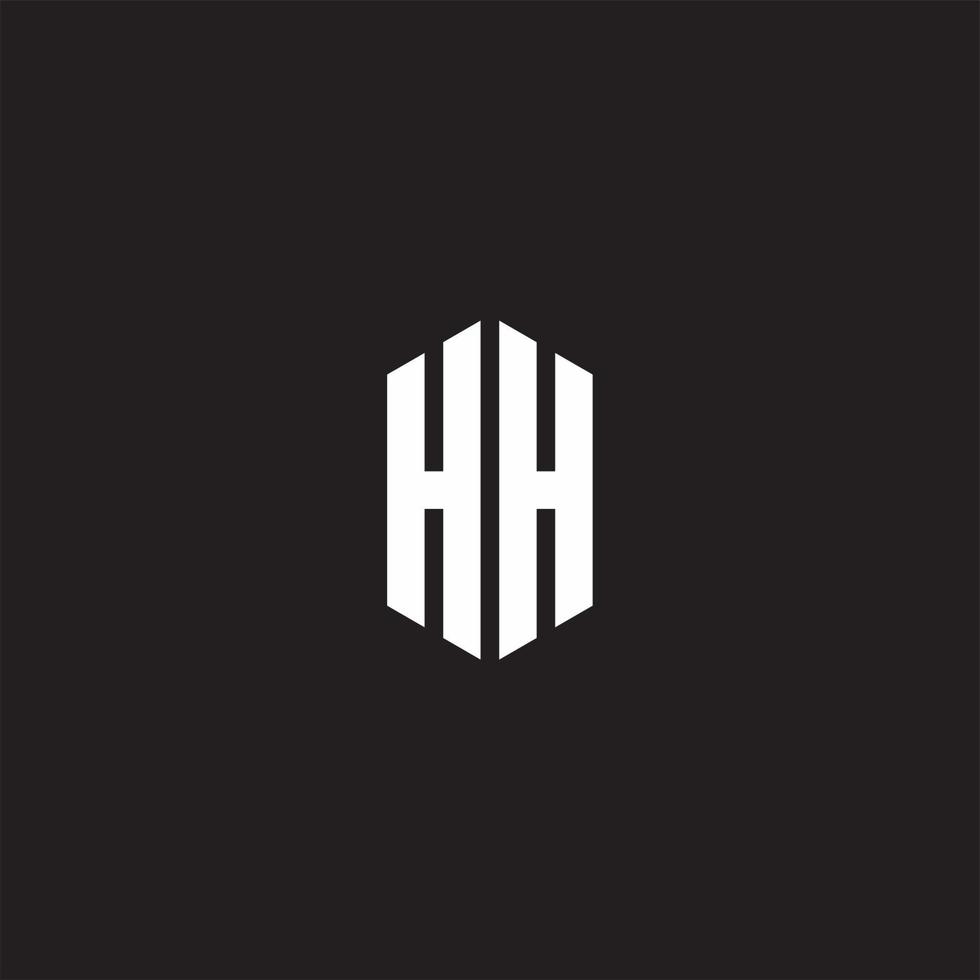 hh logo monogram met zeshoek vorm stijl ontwerp sjabloon vector