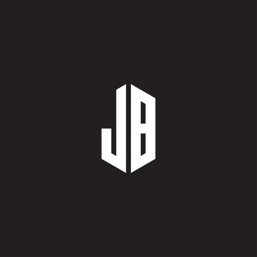 jb logo monogram met zeshoek vorm stijl ontwerp sjabloon vector