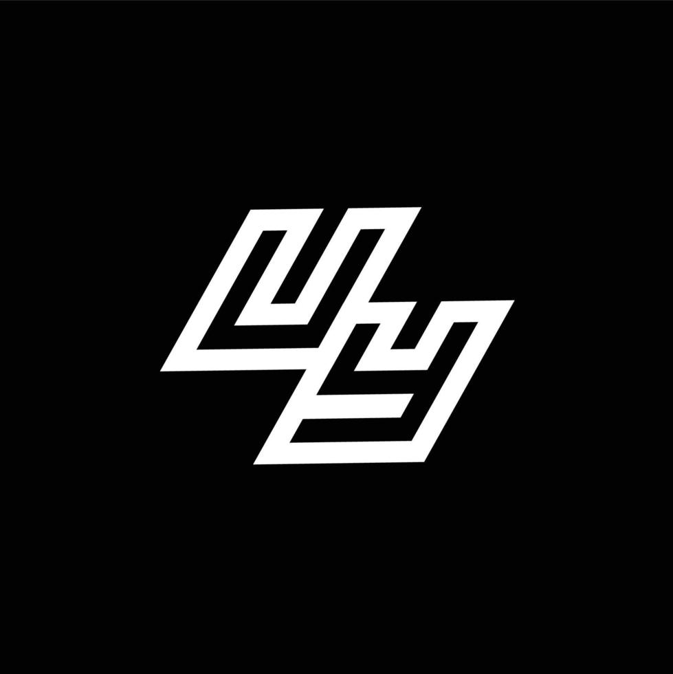 uy logo monogram met omhoog naar naar beneden stijl negatief ruimte ontwerp sjabloon vector