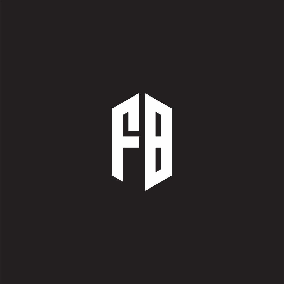 fb logo monogram met zeshoek vorm stijl ontwerp sjabloon vector