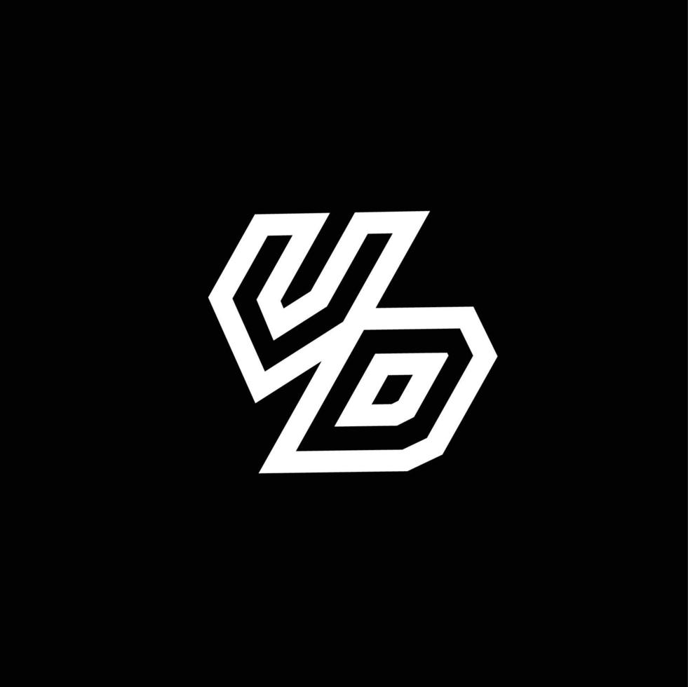 vd logo monogram met omhoog naar naar beneden stijl negatief ruimte ontwerp sjabloon vector