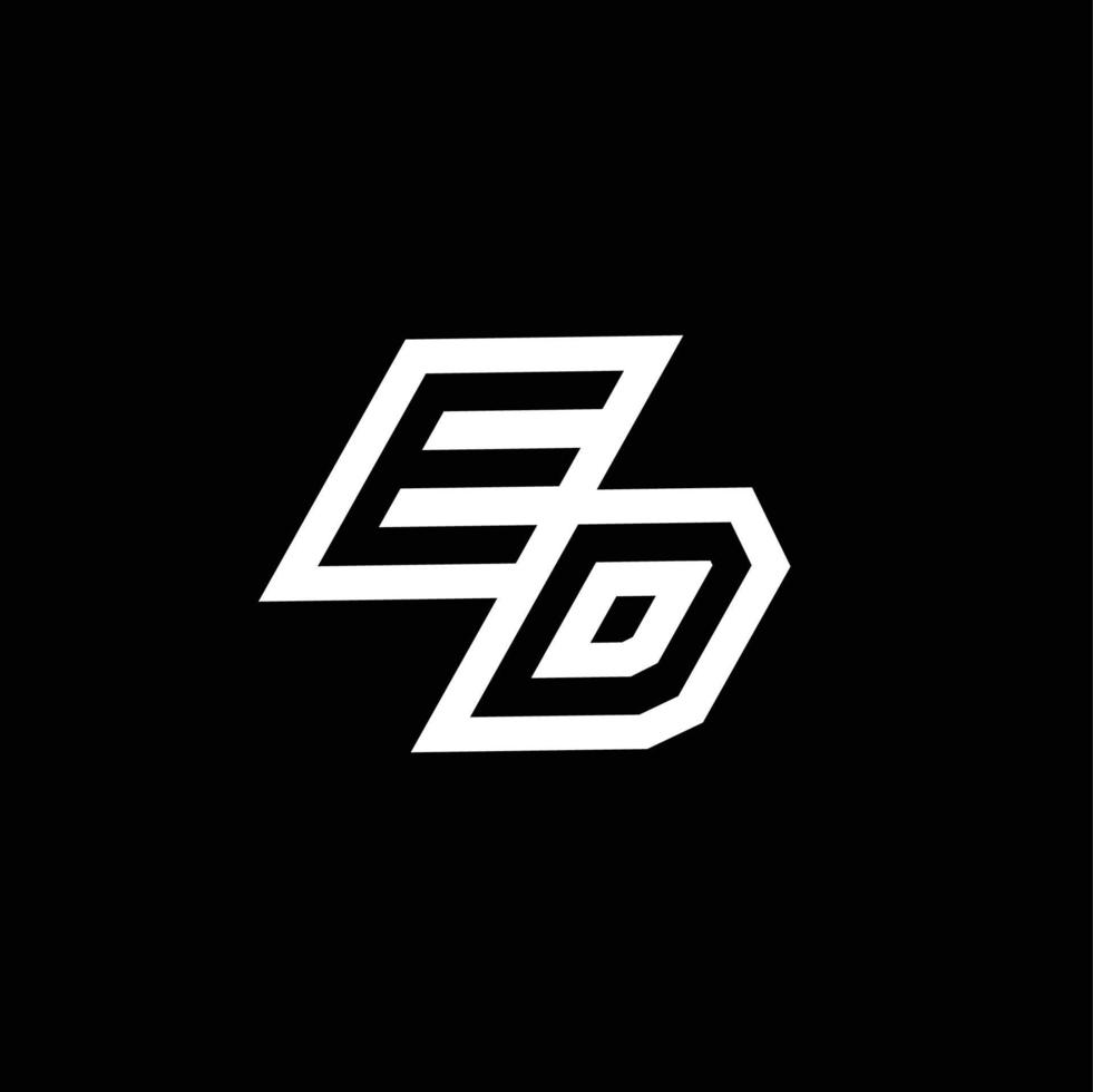 ed logo monogram met omhoog naar naar beneden stijl negatief ruimte ontwerp sjabloon vector