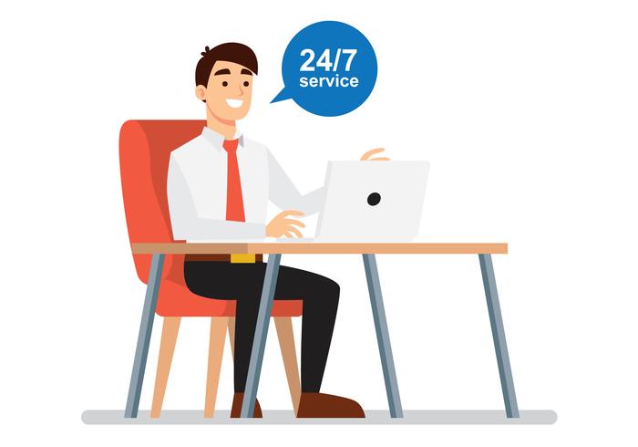 Online klantenservice vector