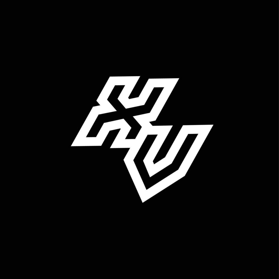 xv logo monogram met omhoog naar naar beneden stijl negatief ruimte ontwerp sjabloon vector