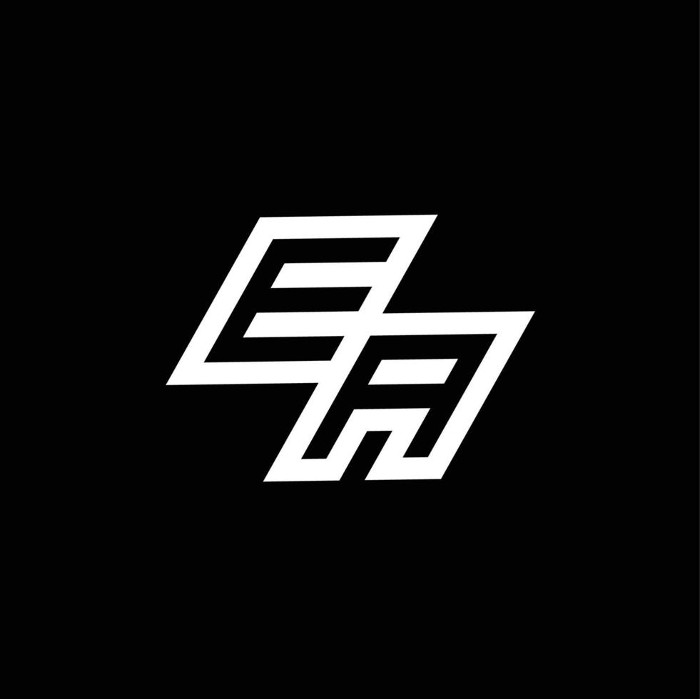 ea logo monogram met omhoog naar naar beneden stijl negatief ruimte ontwerp sjabloon vector