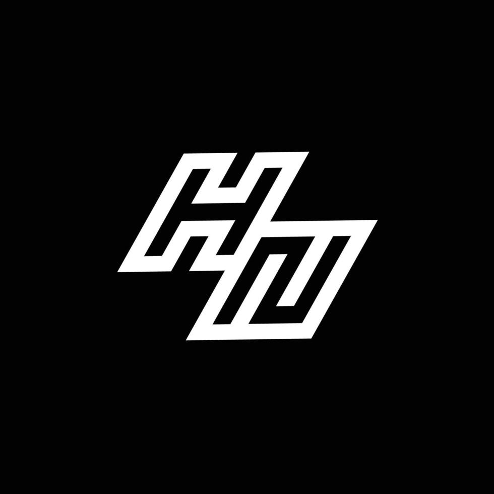 hn logo monogram met omhoog naar naar beneden stijl negatief ruimte ontwerp sjabloon vector