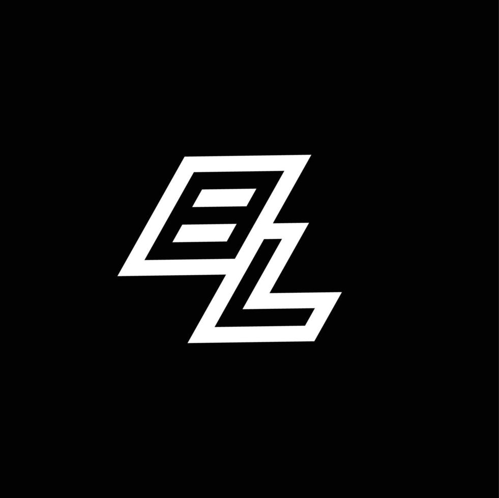 bl logo monogram met omhoog naar naar beneden stijl negatief ruimte ontwerp sjabloon vector