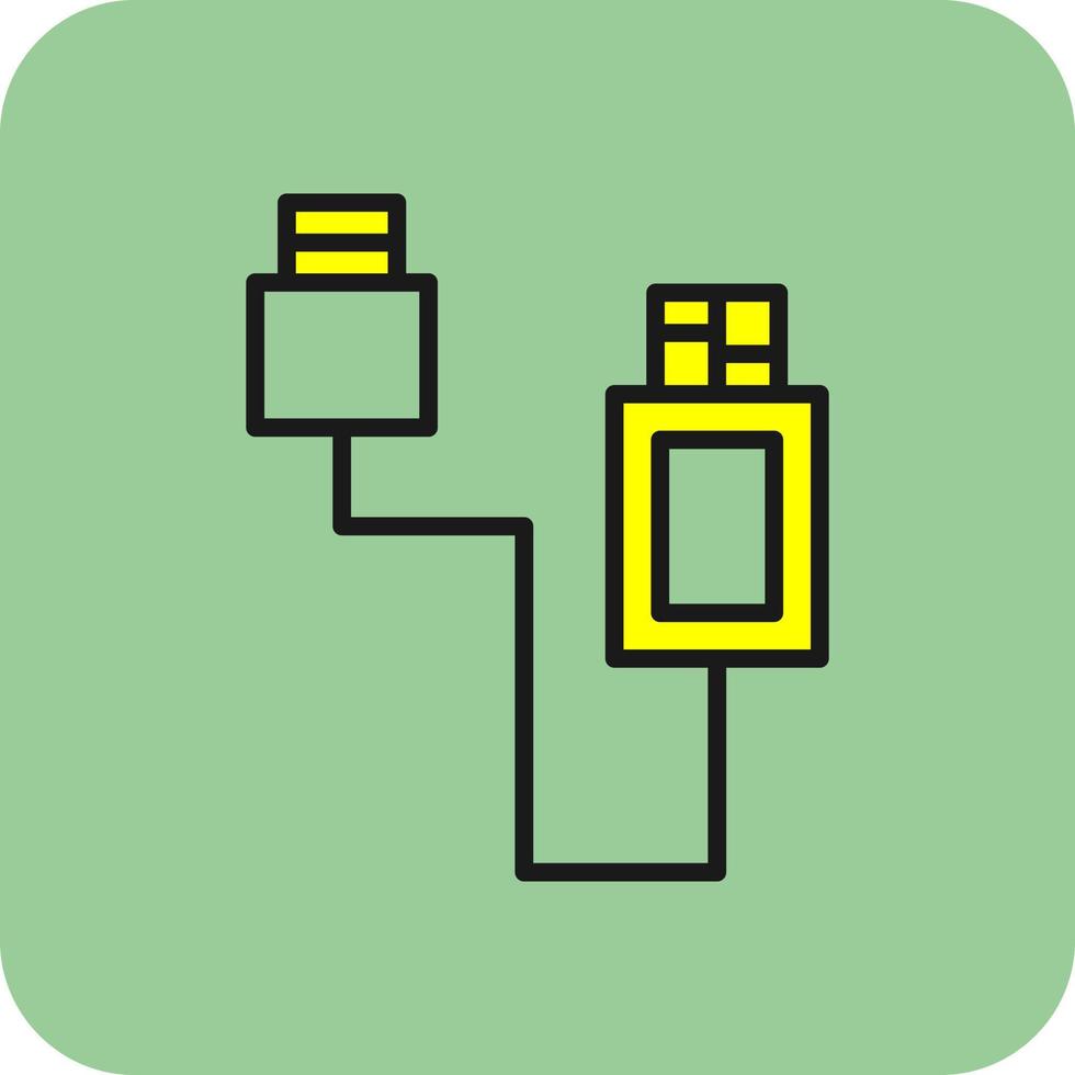 USB-kabel vector pictogram ontwerp