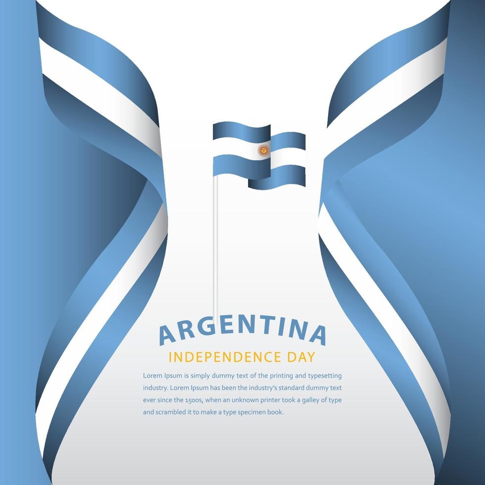 gelukkige argentinië onafhankelijkheidsdag viering vector sjabloon ontwerp illustratie