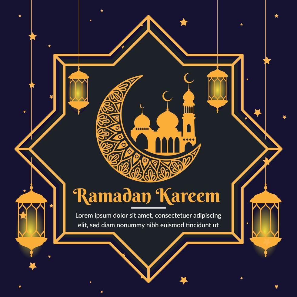 ramadan kareem groet achtergrond sjabloon vector