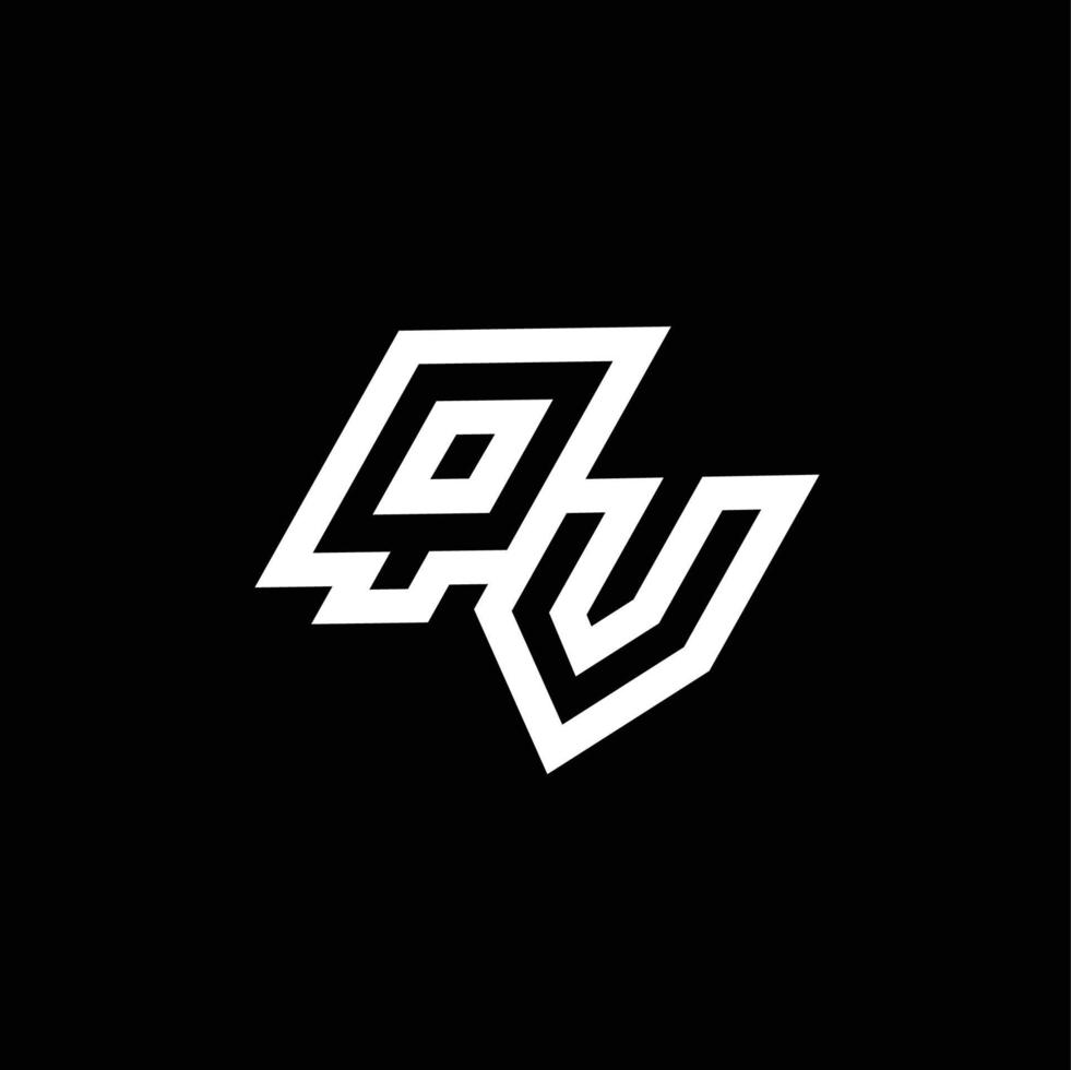 qv logo monogram met omhoog naar naar beneden stijl negatief ruimte ontwerp sjabloon vector