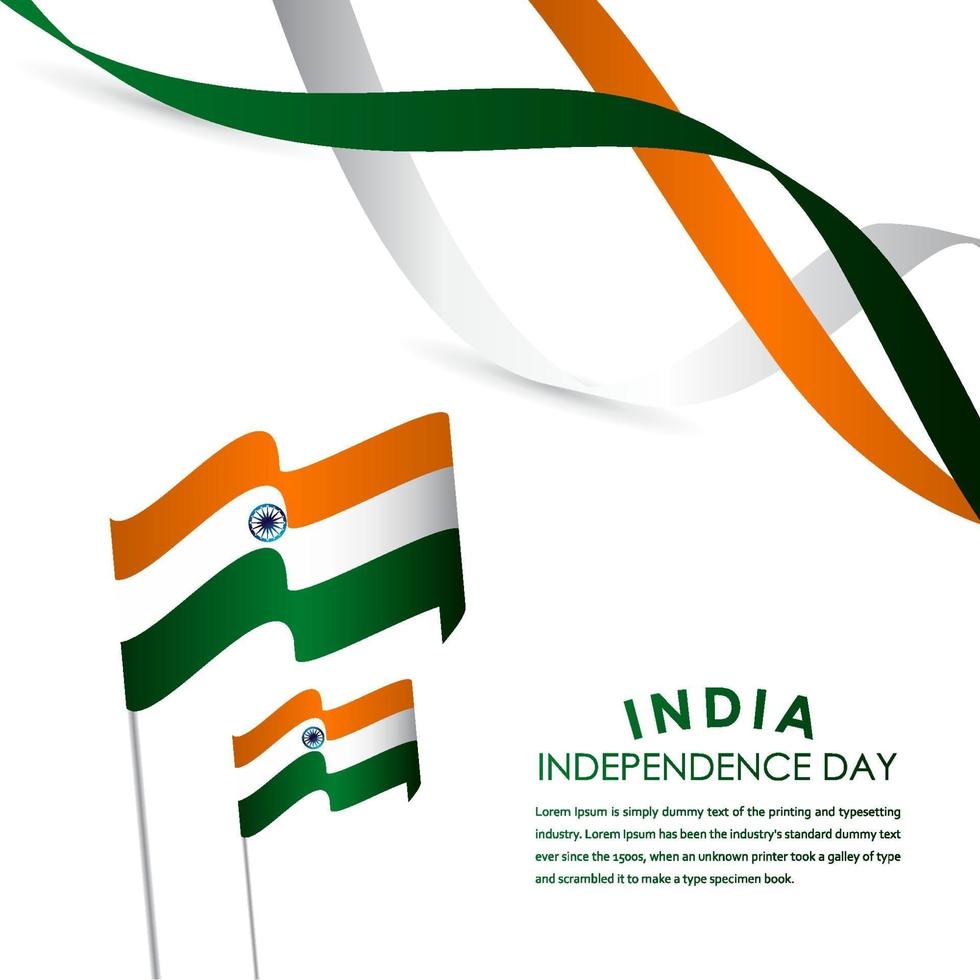 gelukkige india onafhankelijkheidsdag viering vector sjabloon ontwerp illustratie