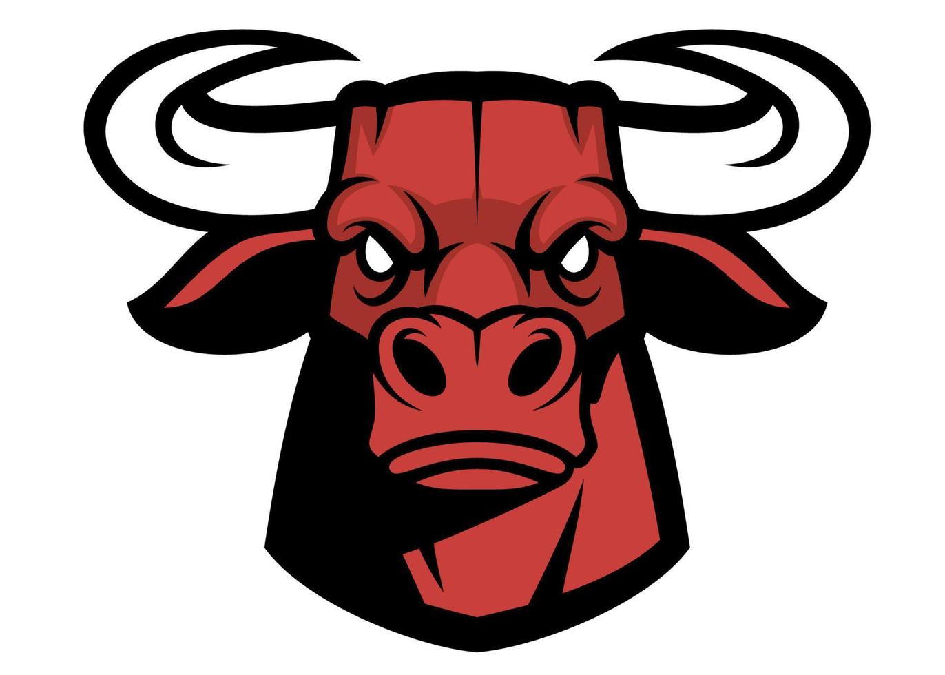 stier hoofd mascotte vector