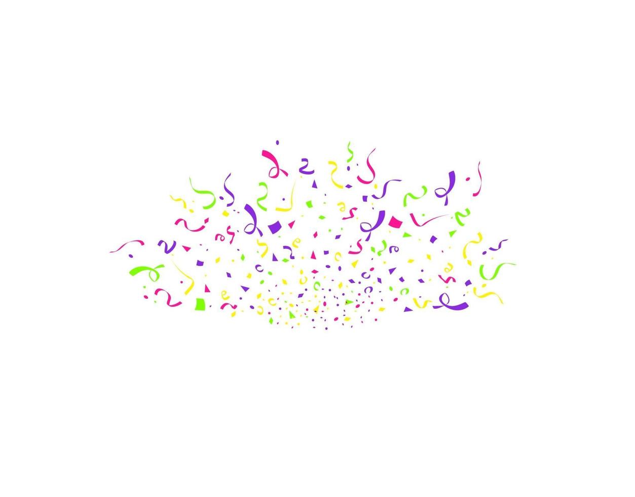 kleurrijke confetti burst geïsoleerd op een witte achtergrond. feestelijke sjabloon. vectorillustratie van vallende deeltjes voor vakantie ontwerp vector