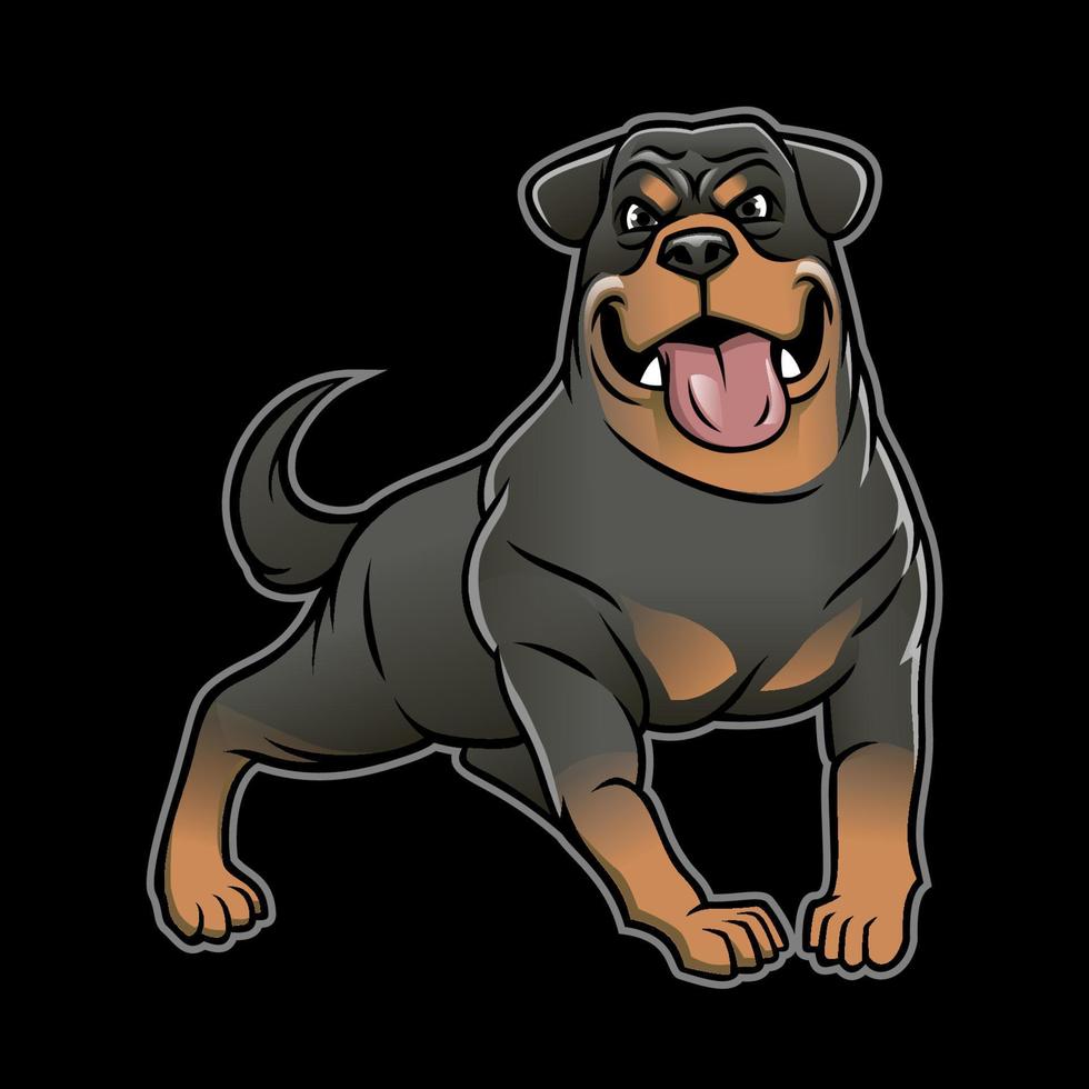 groot rottweiler hond vector