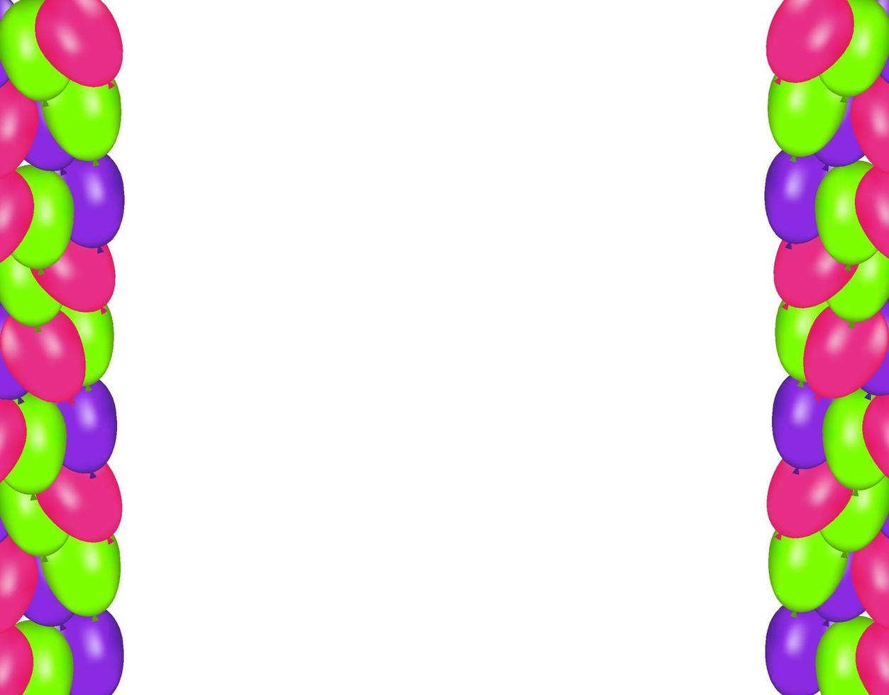 kleurensamenstelling van vector realistische ballonnen geïsoleerd op een witte achtergrond. ballonnen geïsoleerd. voor verjaardagswenskaarten of andere ontwerpen