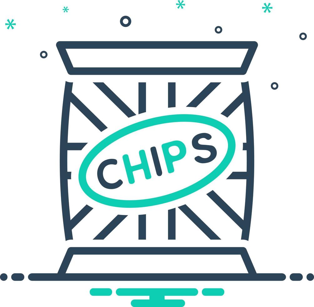 mengen icoon voor chips vector