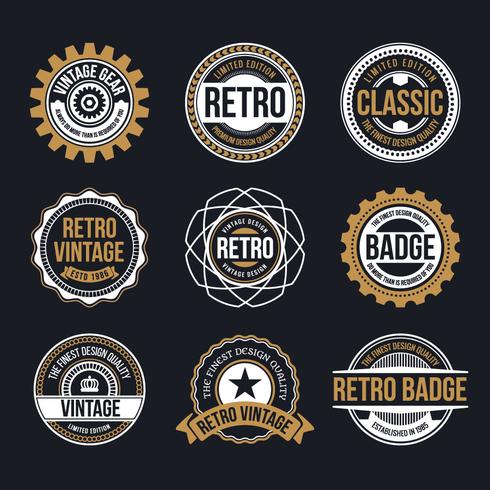 Circle Vintage en Retro Badge Design Collection vector