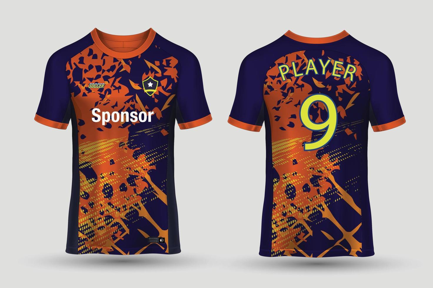 voetbal Jersey sjabloon sport t overhemd ontwerp vector