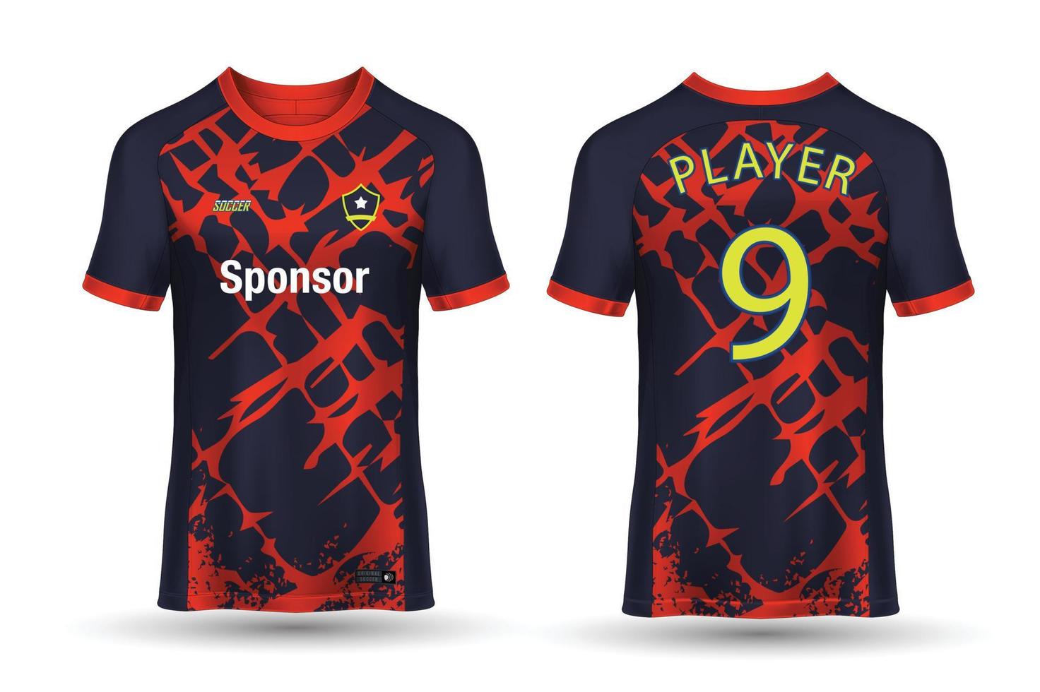 voetbal Jersey sjabloon sport t overhemd ontwerp vector