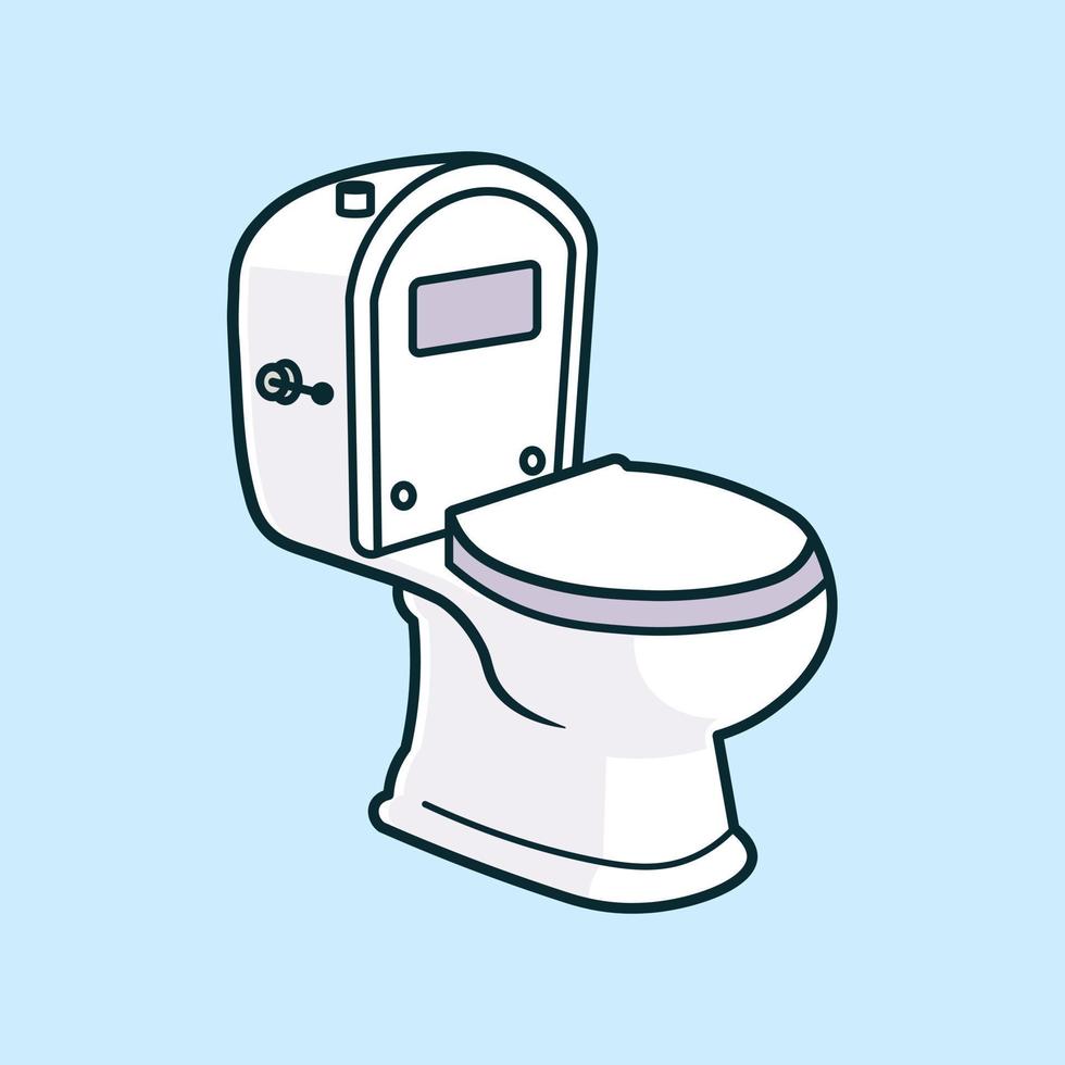 wit toilet stoel tekenfilm illustratie Aan geïsoleerd achtergrond vector