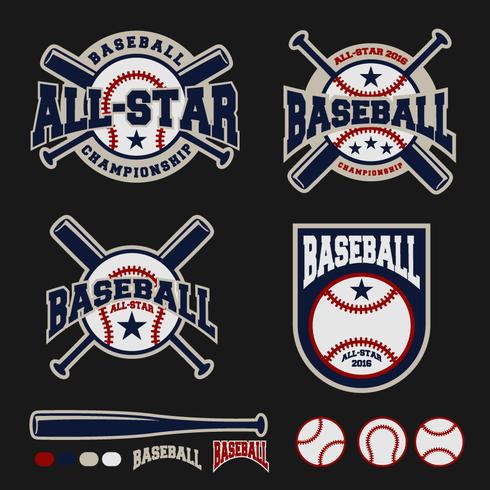 Honkbal badge logo ontwerp Voor logo vector