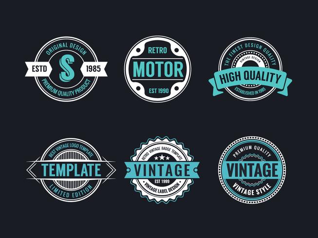 Circle Vintage en Retro Badge Design Collection vector