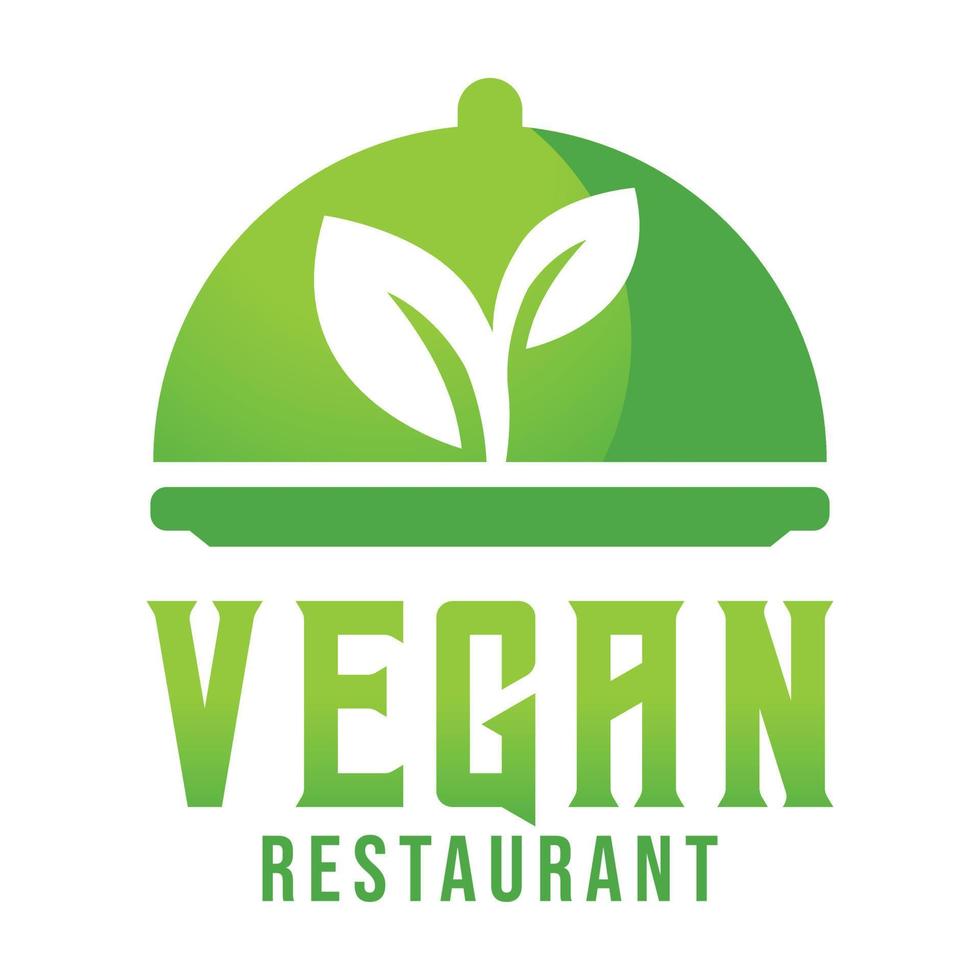 modern vector vlak ontwerp gemakkelijk minimalistische schattig logo sjabloon van veganistisch vegetarisch cafe restaurant logo vector voor merk, cafe, restaurant, bar, embleem, label, kenteken. geïsoleerd Aan wit achtergrond.