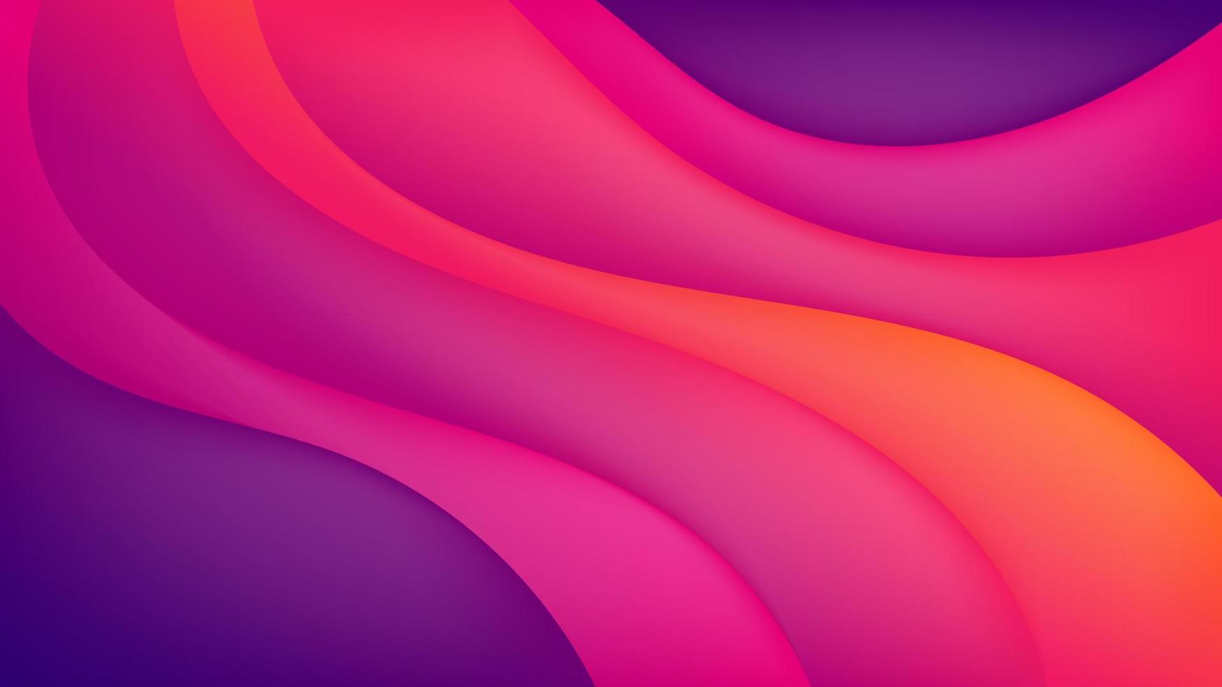 abstract kleurrijk helling roze Purper oranje vloeistof Golf achtergrond vector