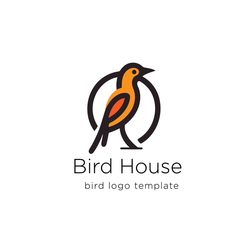 vogel huis logo sjabloon ontwerp. vogel logo concept. vector illustratie.