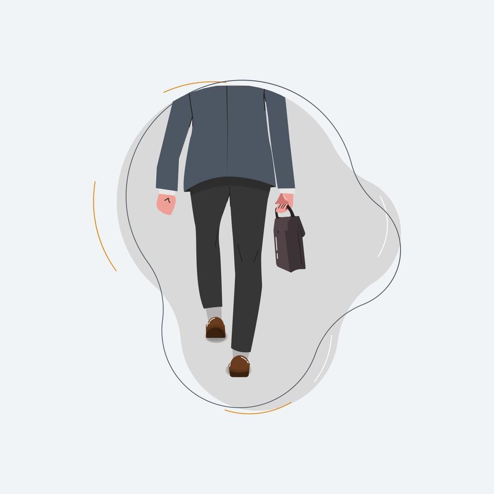 zakenman wandelen ontwerp vector illustratie