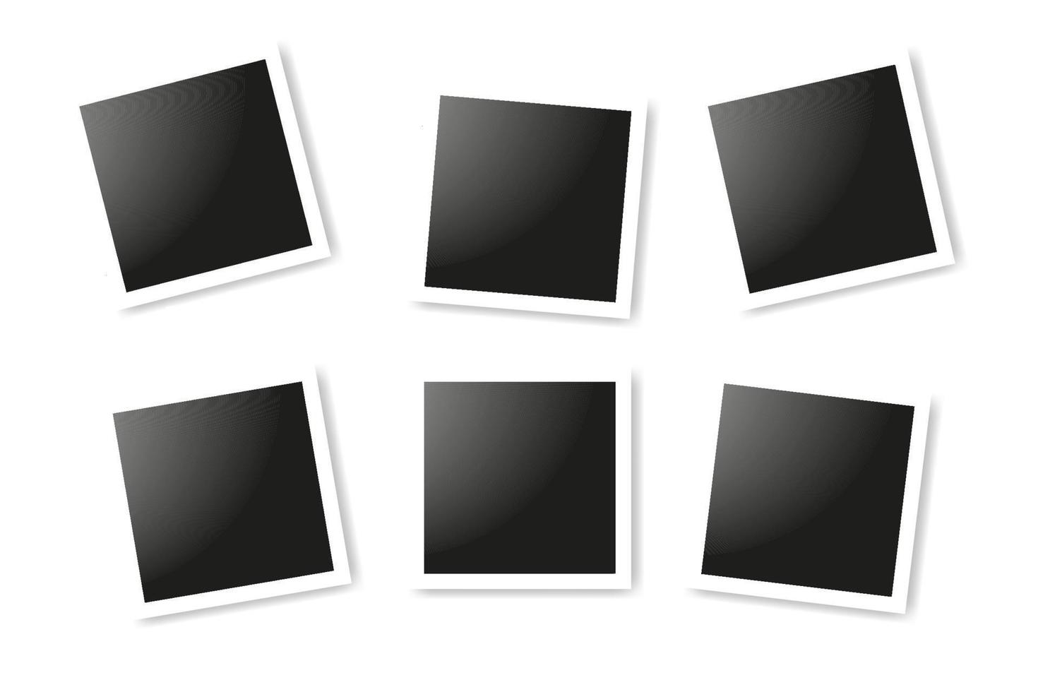 set van realistische vierkante kaders, vector fotolijst mockup ontwerp. vector frames fotocollage op witte achtergrond.