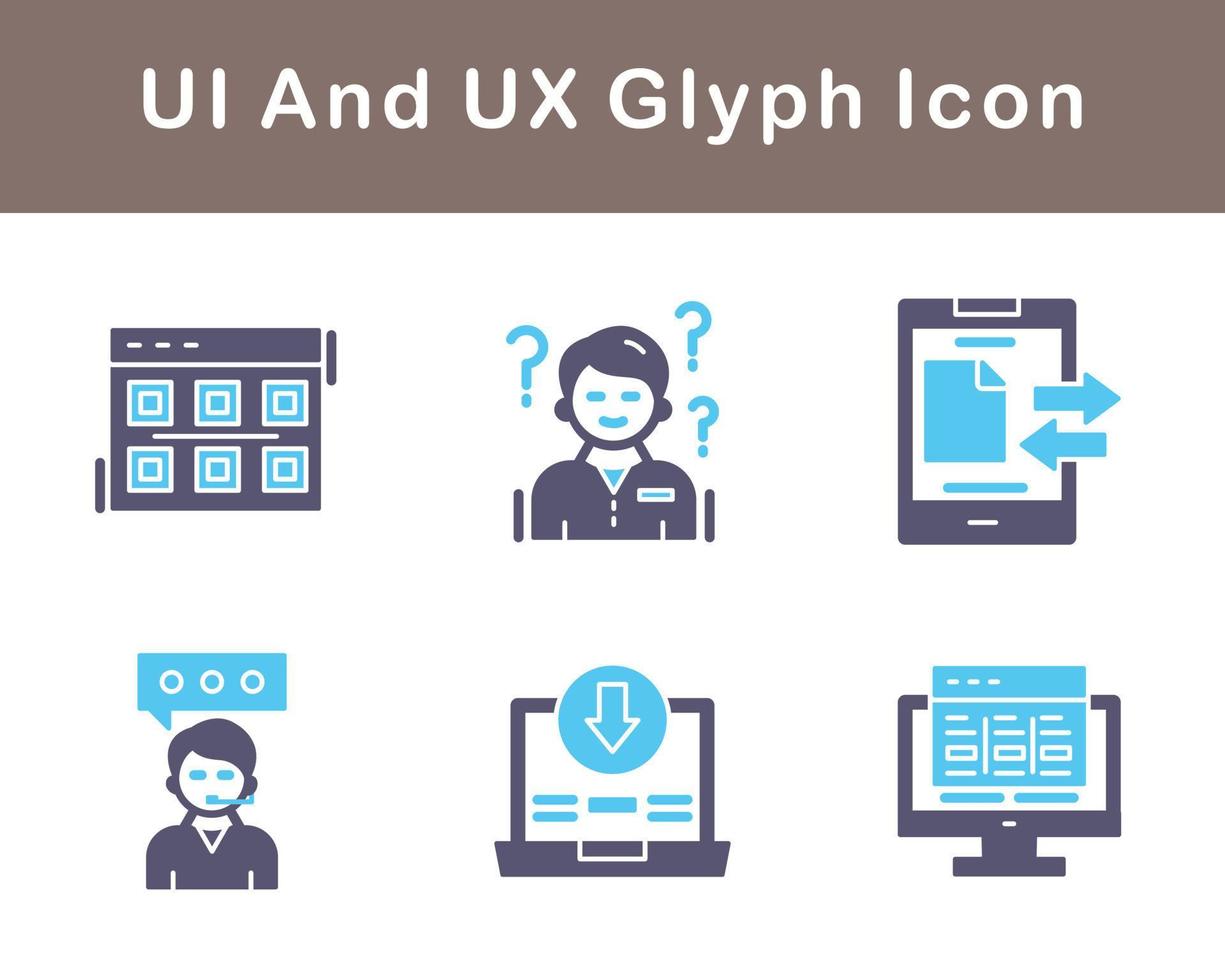 ui en ux vector icoon reeks