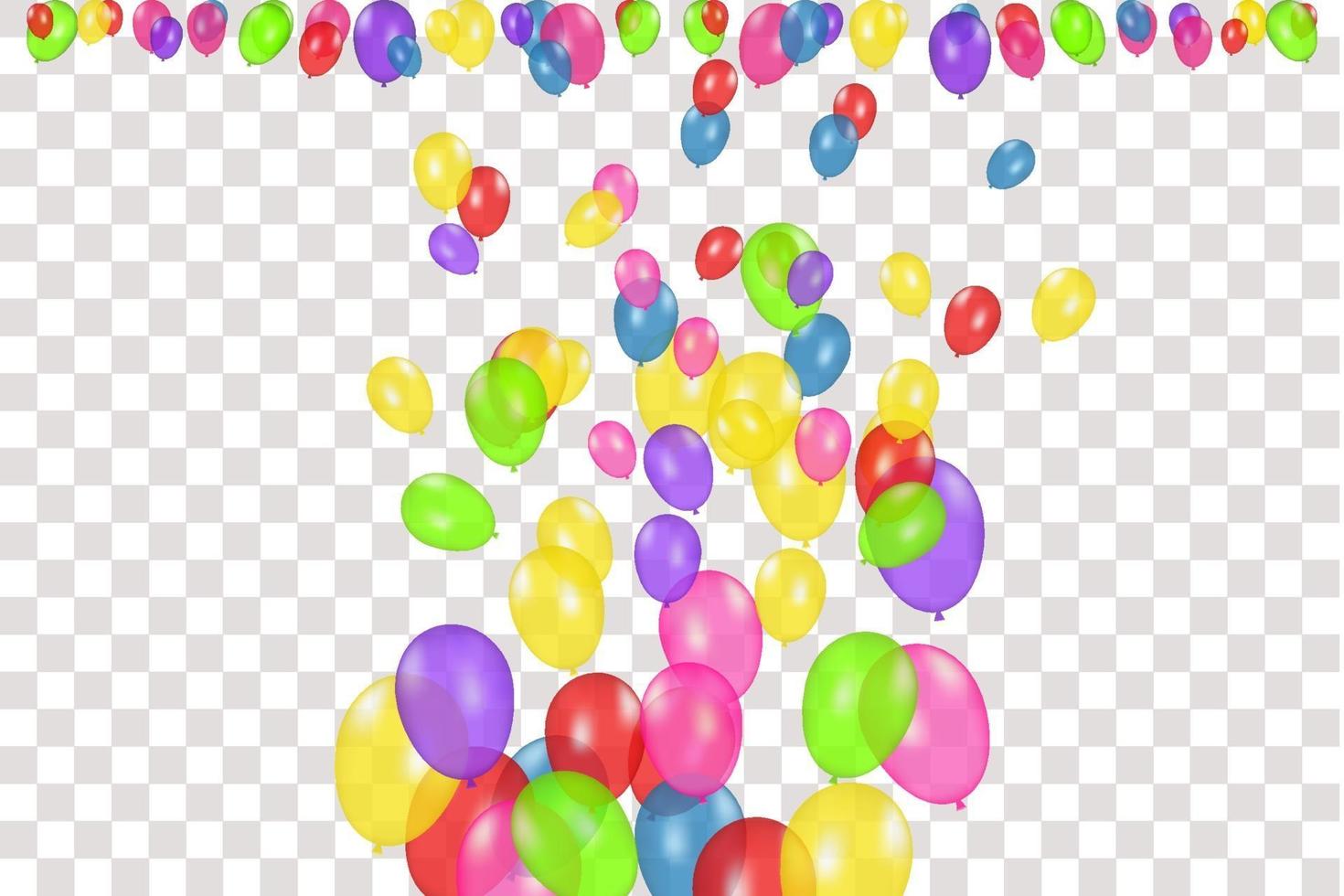 lege banner met geïsoleerde kleurenballons. vector feestelijke achtergrond. gelukkige verjaardag concept