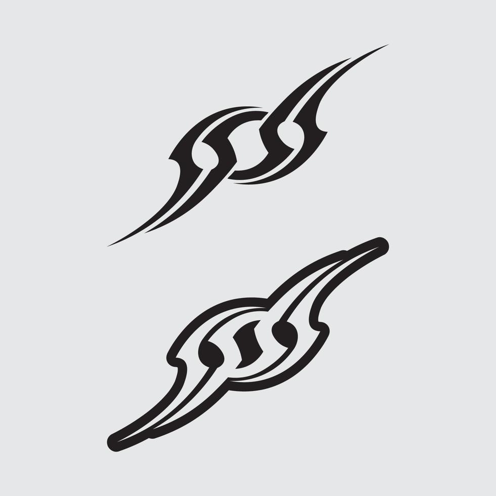 zwart tribal vector logo ontwerp icoon en teken tribal