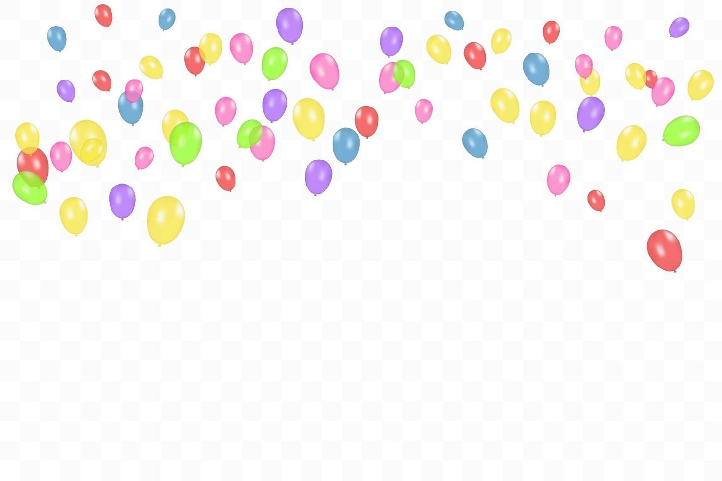kleursamenstelling van vector realistische ballonnen geïsoleerd. ballonnen geïsoleerd. voor verjaardagswenskaarten of andere ontwerpen