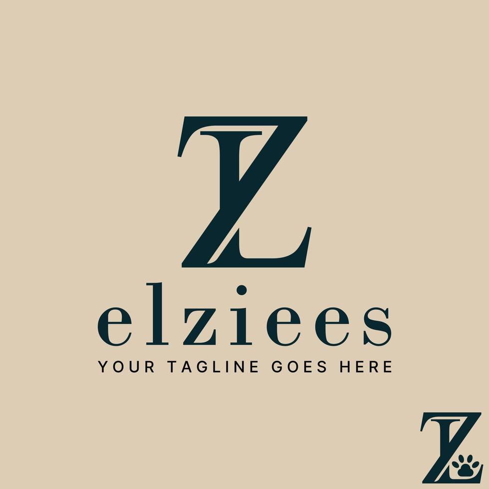 logo ontwerp grafisch concept creatief abstract premie vrij vector voorraad brief zl of lz serif doopvont met verbonden snee. verwant naar monogram of eerste