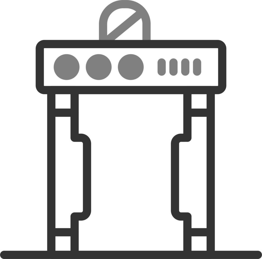 poort metaal detector vector icoon