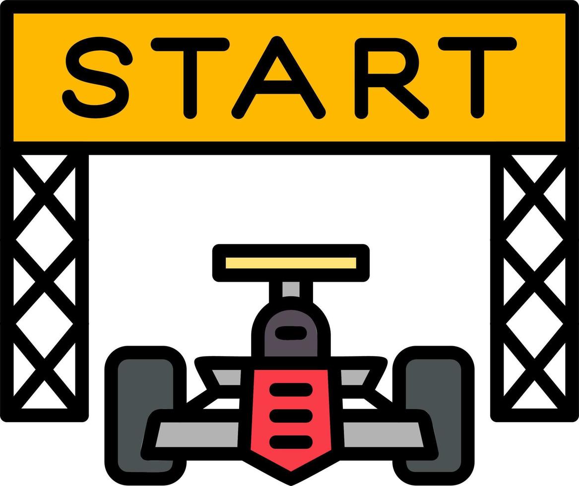 startlijn race vector